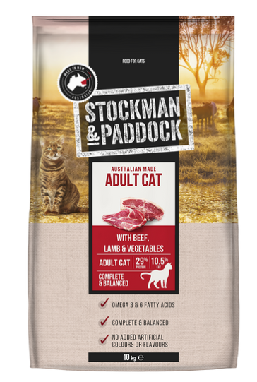STOCKMAN PADDOCK BEEF & VEG - CAT 10KG