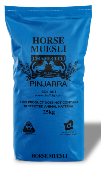 CHAFF CITY HORSE MUESLI 25KG (BLUE BAG)