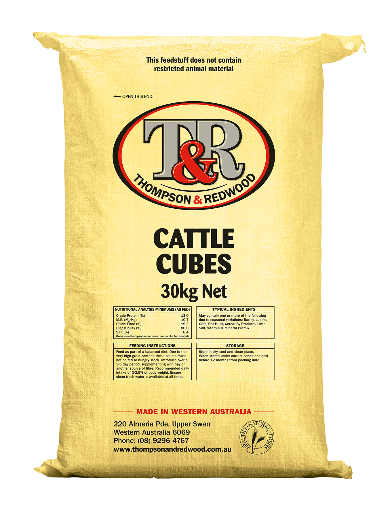 T & R CATTLE CUBES 30KG