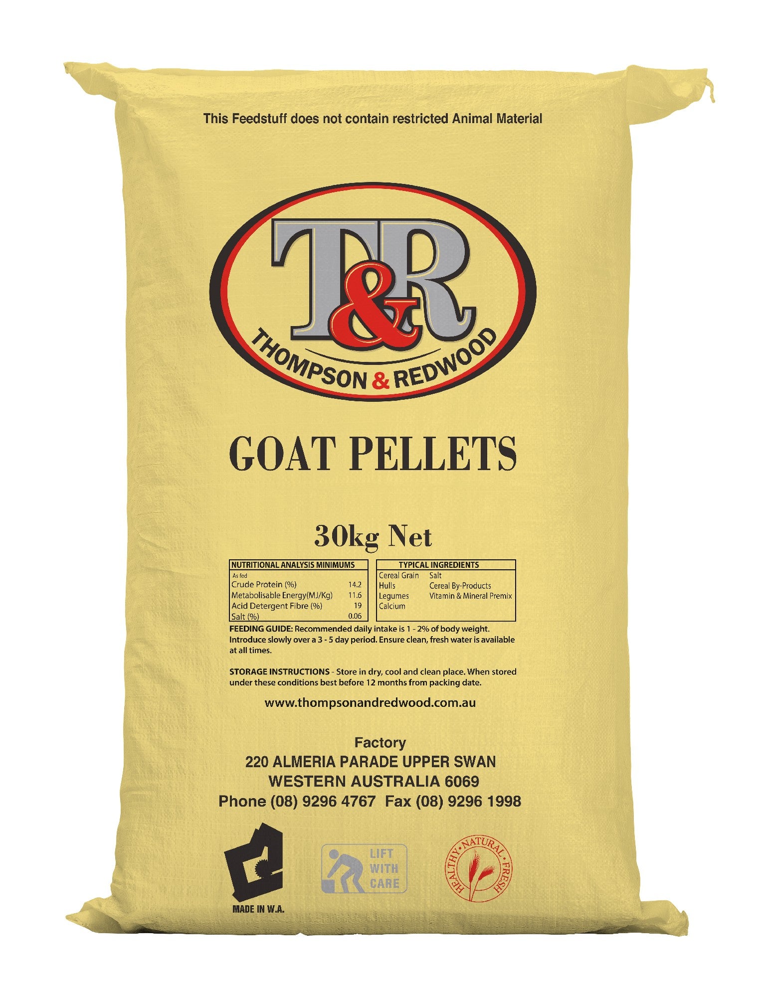 GOAT PELLETS 30KG - T&R