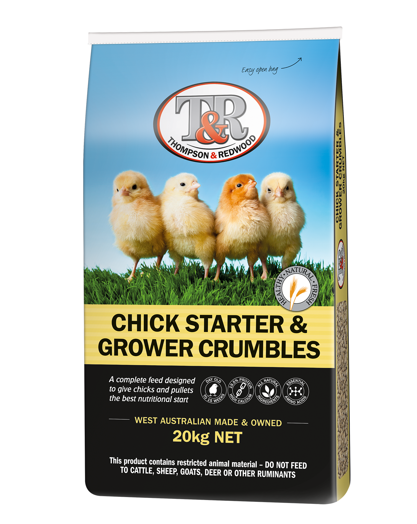 T & R CHICK STARTER & GROWER CRUMBLE 20KG