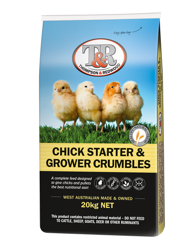 T & R CHICK STARTER & GROWER CRUMBLE 20KG