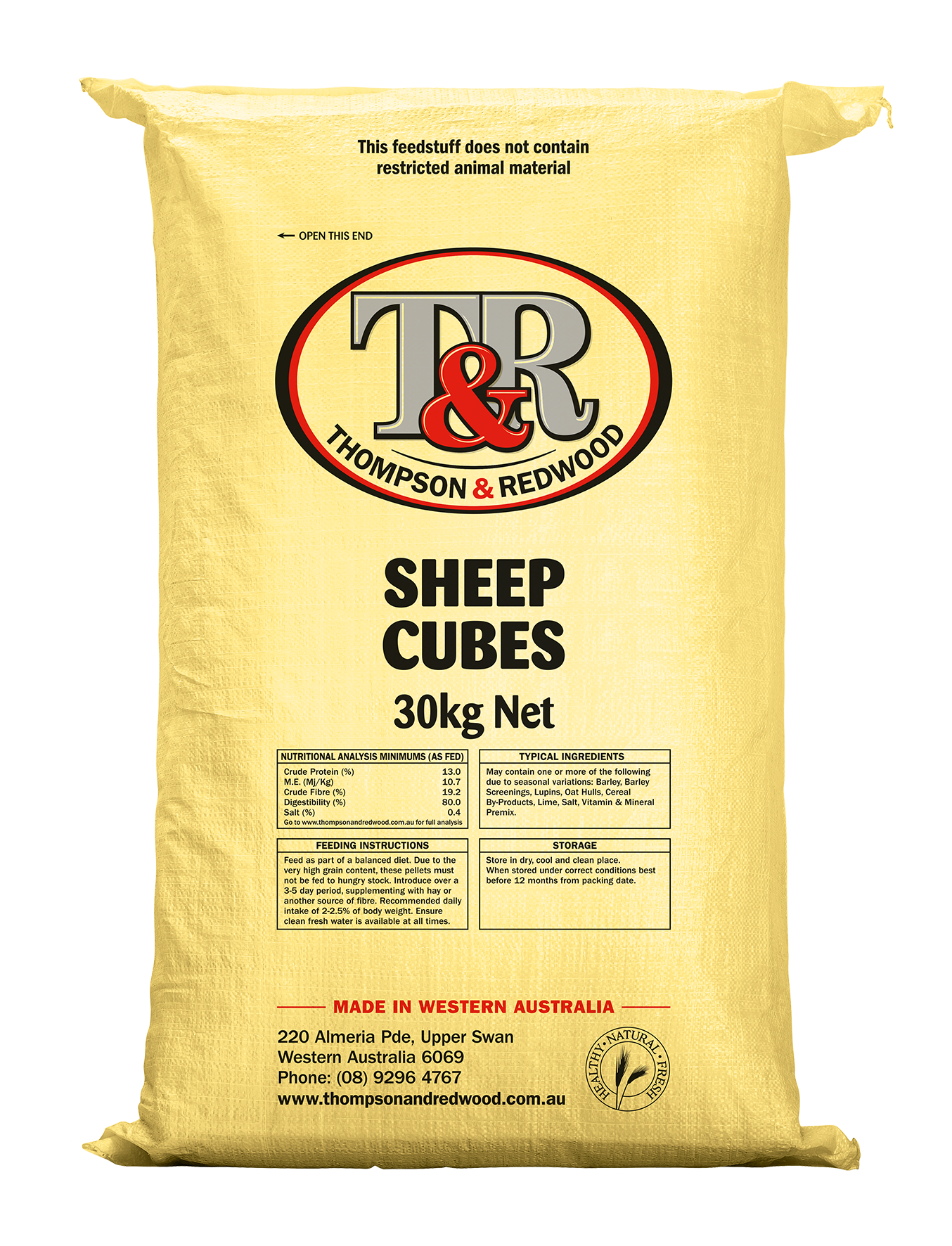 T & R SHEEP CUBES (30KG)