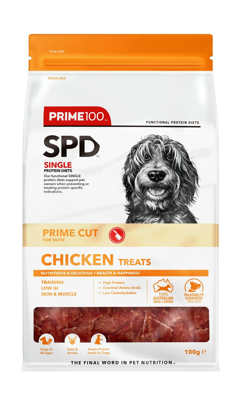 PRIME100 SPD PRIME CUT CHICKEN TREATS 100G