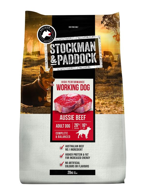 STOCKMAN PADDOCK WORKING DOG BEEF 20KG