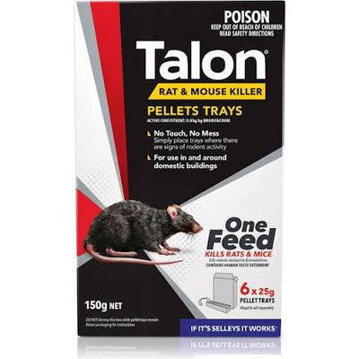 TALON RAT & MOUSE KILLER PELLET TRAYS 150G
