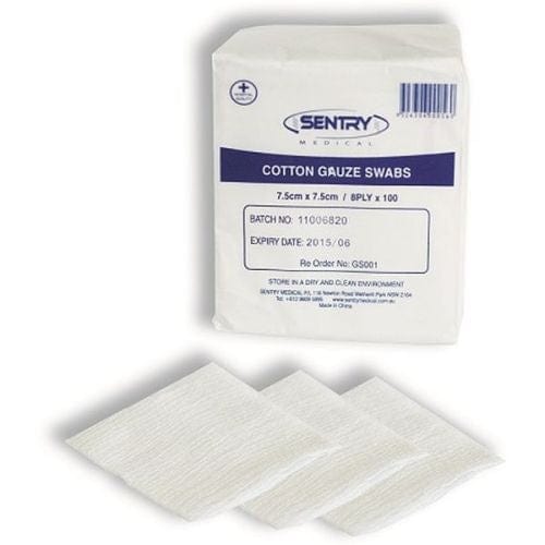 GAUZE SWABS 10CM 8 PLY