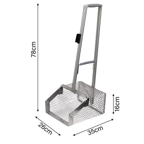 MANURE SCOOP W/LONG SCRAPER (POOPER SCOOPER)