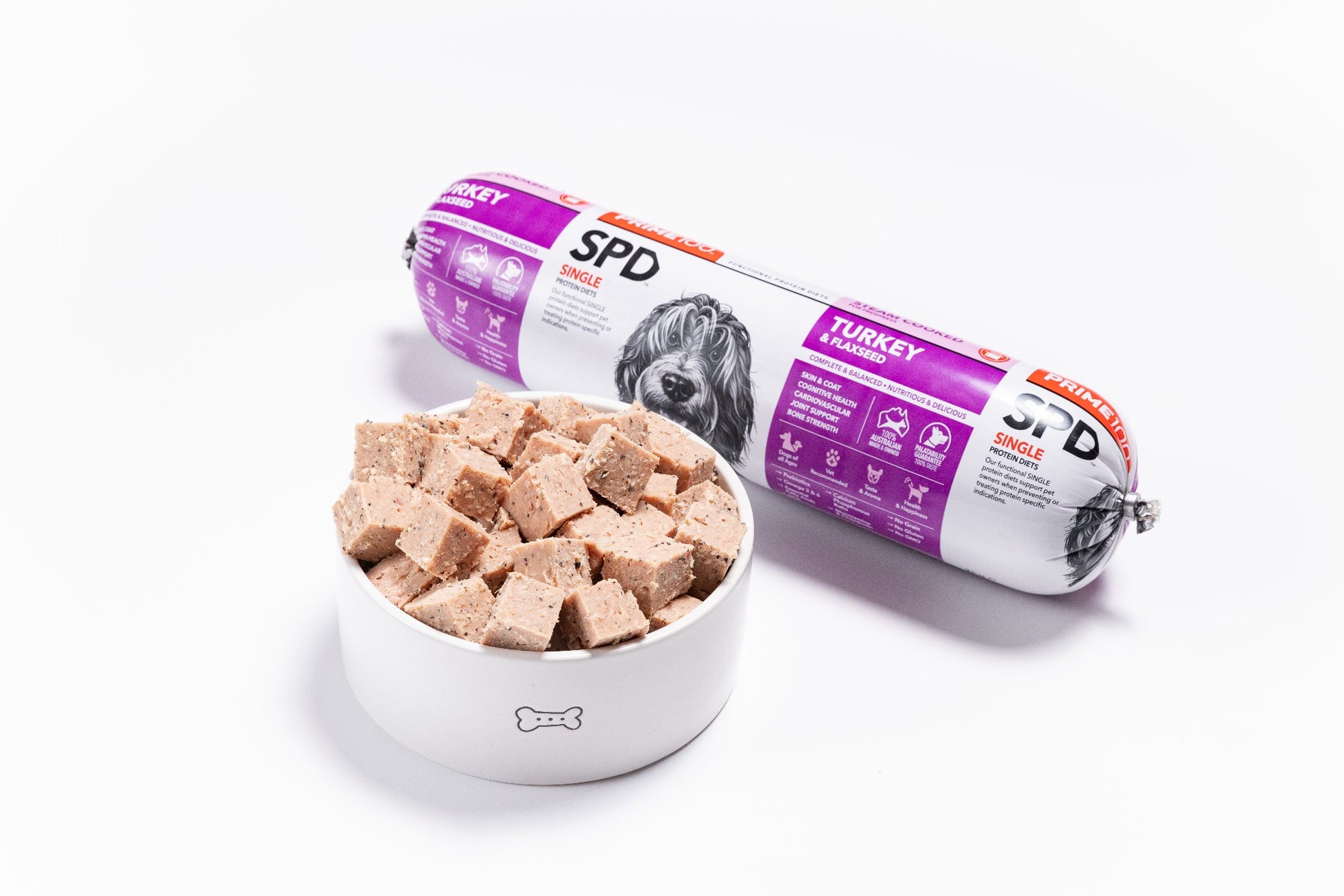 PRIME 100 TURKEY & FLAXSEED ROLL [WT:800g]